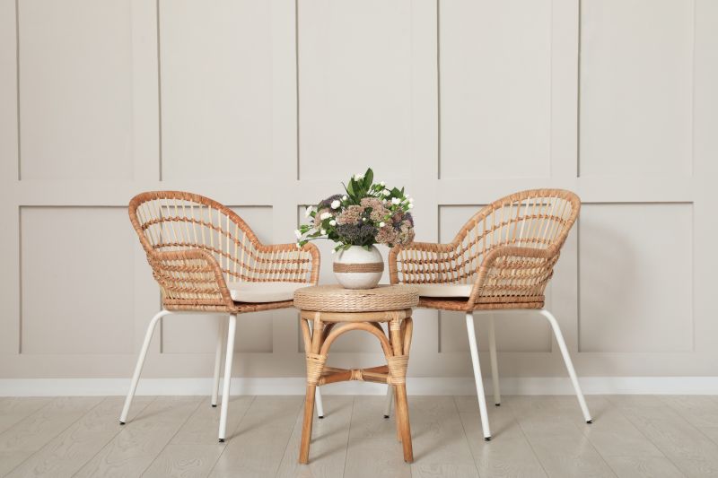 Finished Wicker Dining Set